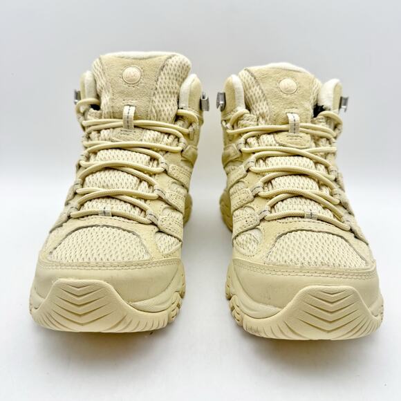 Merrell Womens Moab 3 Mid Hiking Boots US 7.5 M EU 38 Tan Yellow Waterproof NWOB - Picture 6 of 13
